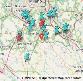 Mappa Via Cascina Pizzabrasa, 27010 Siziano PV, Italia (7.3935)