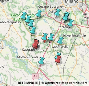 Mappa Granarolo Stabilimento Produttivo di Vernate, 20080 Vernate MI, Italia (6.9665)