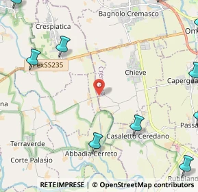 Mappa Via Cascina Colombare, 26010 Chieve CR, Italia (3.57455)