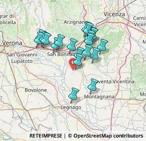 Mappa 37040 Veronella VR, Italia (11.8455)
