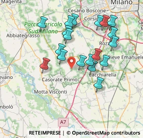 Mappa Via Guglielmo Marconi, 20080 Vernate MI, Italia (6.96579)