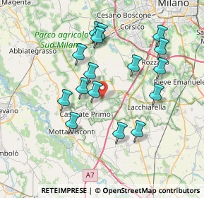 Mappa Via Guglielmo Marconi, 20080 Vernate MI, Italia (7.02375)