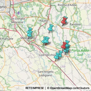 Mappa Via Walter Tobagi, 26838 Tavazzano con Villavesco LO, Italia (6.51769)