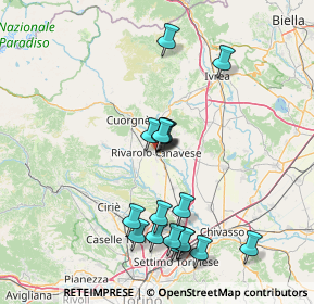 Mappa Vicolo Convento, 10086 Rivarolo Canavese TO, Italia (15.07667)