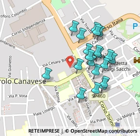 Mappa Vicolo Convento, 10086 Rivarolo Canavese TO, Italia (0.211)