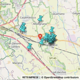 Mappa Via Ferdinando Bocconi, 26838 Tavazzano con Villavesco LO, Italia (1.36)