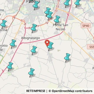 Mappa Via Gioacchino Rossini, 35020 Albignasego PD, Italia (5.964)