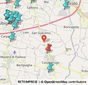 Mappa Via Gioacchino Rossini, 35020 Albignasego PD, Italia (3.41588)
