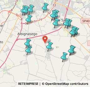 Mappa Via Gioacchino Rossini, 35020 Albignasego PD, Italia (4.49421)