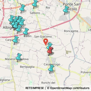 Mappa Via Gioacchino Rossini, 35020 Albignasego PD, Italia (2.887)