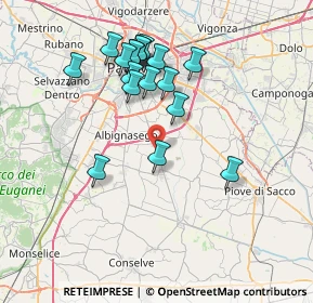 Mappa Via Gioacchino Rossini, 35020 Albignasego PD, Italia (7.115)