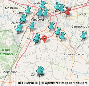 Mappa Via Gioacchino Rossini, 35020 Albignasego PD, Italia (8.953)