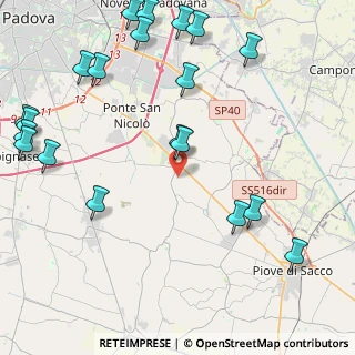 Mappa Via XXV Aprile, 35020 Legnaro PD, Italia (5.7885)