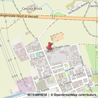 Mappa Via Angelo Cena, 10, 13100 Vercelli, Vercelli (Piemonte)