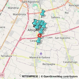 Mappa Via San Giorgio, 35020 Albignasego PD, Italia (1.22818)