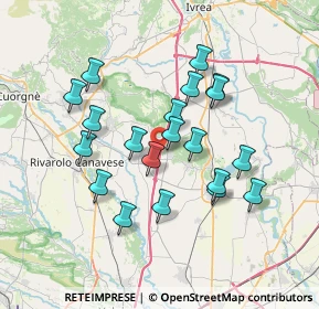 Mappa A5 Torino - Aosta, 10090 San Giorgio Canavese TO, Italia (6.44)