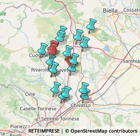 Mappa A5 Torino - Aosta, 10090 San Giorgio Canavese TO, Italia (10.887)