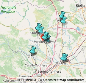 Mappa Via Luigi Einaudi, 10086 Rivarolo Canavese TO, Italia (11.53333)
