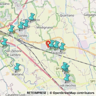 Mappa Via Angelogrossi, 26838 Tavazzano con Villavesco LO, Italia (2.55333)