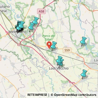 Mappa Via Angelogrossi, 26838 Tavazzano con Villavesco LO, Italia (5.53167)