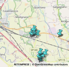 Mappa Via Guido Rossa, 26838 Tavazzano con Villavesco LO, Italia (1.9205)