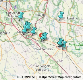 Mappa 26838 Tavazzano con Villavesco LO, Italia (6.44615)