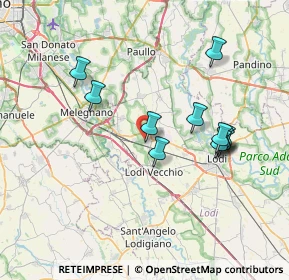 Mappa 26838 Tavazzano con Villavesco LO, Italia (6.85364)