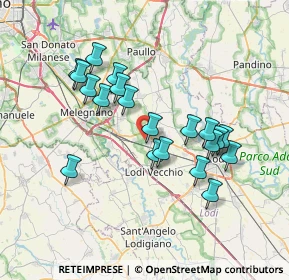 Mappa 26838 Tavazzano con Villavesco LO, Italia (6.6345)