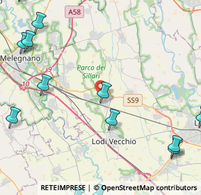 Mappa 26838 Tavazzano con Villavesco LO, Italia (6.57769)