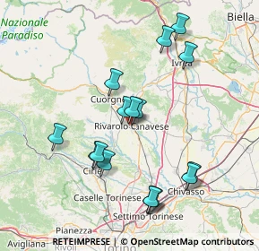 Mappa Via Favria, 10086 Rivarolo Canavese TO, Italia (14.99938)