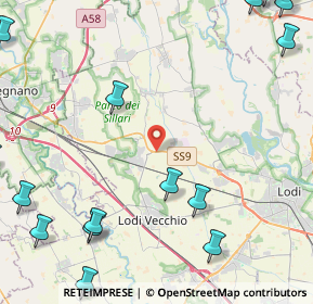 Mappa SS9, 26838 Tavazzano con Villavesco LO, Italia (7.2875)