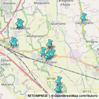 Mappa Via Solferino, 26838 Tavazzano con Villavesco LO, Italia (2.50571)
