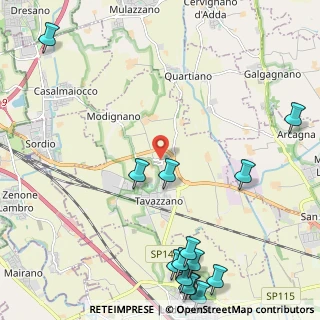 Mappa Via Solferino, 26838 Tavazzano con Villavesco LO, Italia (3.16786)