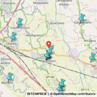 Mappa Via Solferino, 26838 Tavazzano con Villavesco LO, Italia (2.8775)