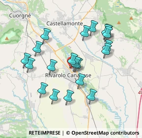 Mappa Via Vallero, 10086 Rivarolo Canavese TO, Italia (3.555)