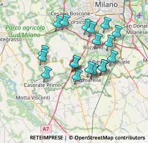 Mappa SP Binasco - Melegnano, 20084 Lacchiarella MI (6.171)