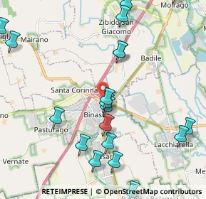 Mappa SP Binasco - Melegnano, 20084 Lacchiarella MI (2.653)