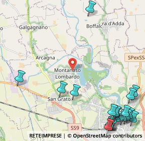 Mappa Via Cascina Grande, 26836 Montanaso Lombardo LO, Italia (3.471)