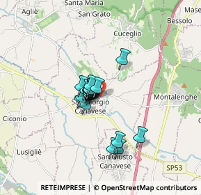 Mappa Via Michele Chiesa, 10090 San Giorgio Canavese TO, Italia (1.031)