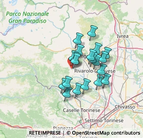 Mappa Via Frazione Comba, 10084 Forno Canavese TO, Italia (9.9825)