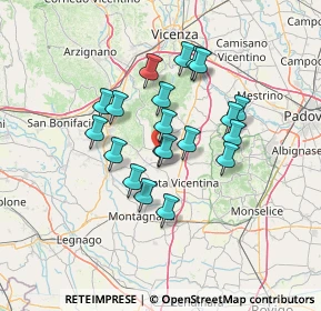 Mappa Via Colloredo, 36040 Sossano VI, Italia (10.8855)