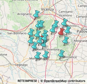 Mappa Via Colloredo, 36040 Sossano VI, Italia (10.485)