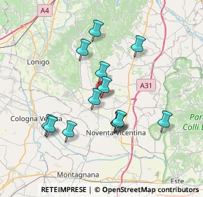 Mappa Via Colloredo, 36040 Sossano VI, Italia (6.53385)