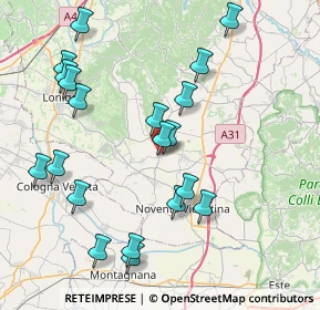 Mappa Via Colloredo, 36040 Sossano VI, Italia (8.707)