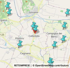 Mappa Via Colloredo, 36040 Sossano VI, Italia (2.87909)