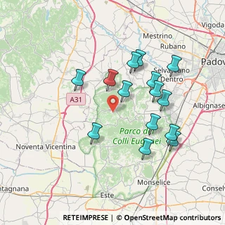 Mappa Via Contea, 35037 Teolo PD, Italia (6.98643)