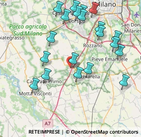 Mappa Via Thomas Alva Edison, 20088 Gudo Visconti MI, Italia (8.705)