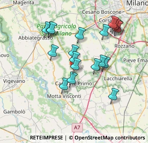 Mappa Via Cesare Battisti, 20080 Calvignasco MI, Italia (6.88316)