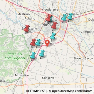 Mappa Via Ottorino Respighi, 35020 Albignasego PD, Italia (7.20909)