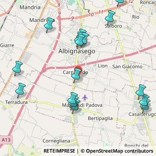Mappa Via Ottorino Respighi, 35020 Albignasego PD, Italia (2.62563)